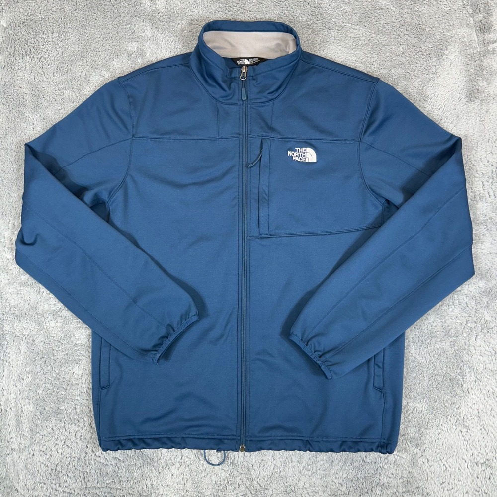 The North Face Mens Apex Bionic Softshell Jacket Navy Blue XL Full Zip Windproof